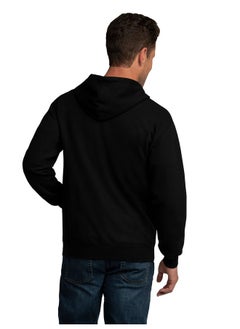 FRUIT OF THE LOOM Fruit of the Loom Men's Eversoft Fleece Sweatshirts & Hoodies, Full Zip-Black, X-Large  - Image 1