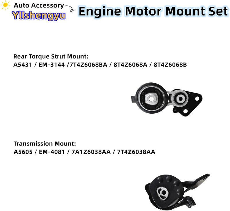 Yllshengyu Engine Motor Mount Kit for Ford Edge and Lincoln MKX - Image 4