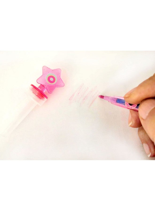 TINYMILLS 24 Pcs Donuts 2 in 1 Stackable Stacking Crayon with Extra Stamper Topper, Kids Party Favors, Goodie Bag Stuffers, Classroom Rewards, Prizes - Image 5