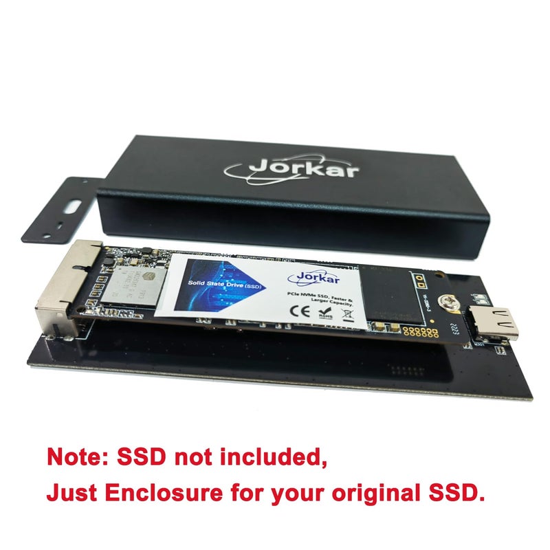 Jorkar External USB-C 3.2 SSD Enclosure for MacBook Air/Pro 12+16 PIN SSDs, Hard Drive Reader for A1466 A1465 A1502 A1398 SSDs mid 2013-2017, Portable Mac SSD to USB C Adapter Case - Image 3