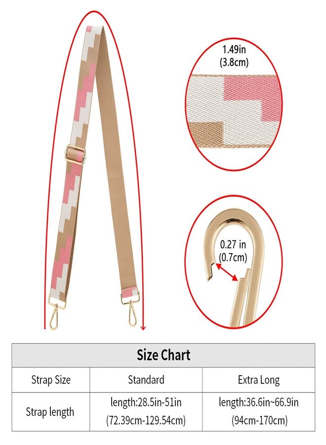 ZOOEASS Wide Shoulder Strap Adjustable Replacement Belt Guitar Style Crossbody Bag Handbag Strap Multicolor Canvas Straps(Wide:1.4in) (Color40) - Image 4