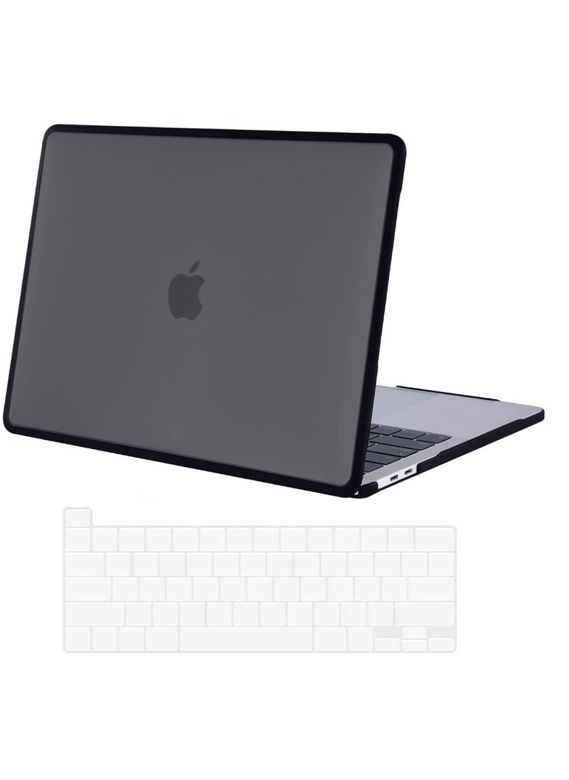 Generic MacBook Pro 13 inch Case 2022-2017 A2338 M2/M1 A2289 A2251 A2159 A1989 A1706 Soft TPU Bumper Fingerprint Hard Case with Keyboard Cover Black  - Image 3