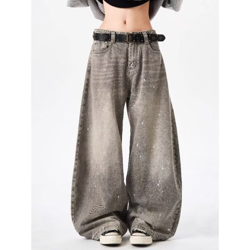 Unisex Classic Denim Jeans Loose Fit Daily Outdoor Wear - Image 1