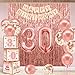 RTHPY 30th Birthday Decorations for Her30 Year Old Boxes Decor for Girls Women Happy 30th Birthday Banner Kits Pink Rose Gold Number 30 Foil Balloons Party Supplies Rose Gold Tassel Curtain - Image 3
