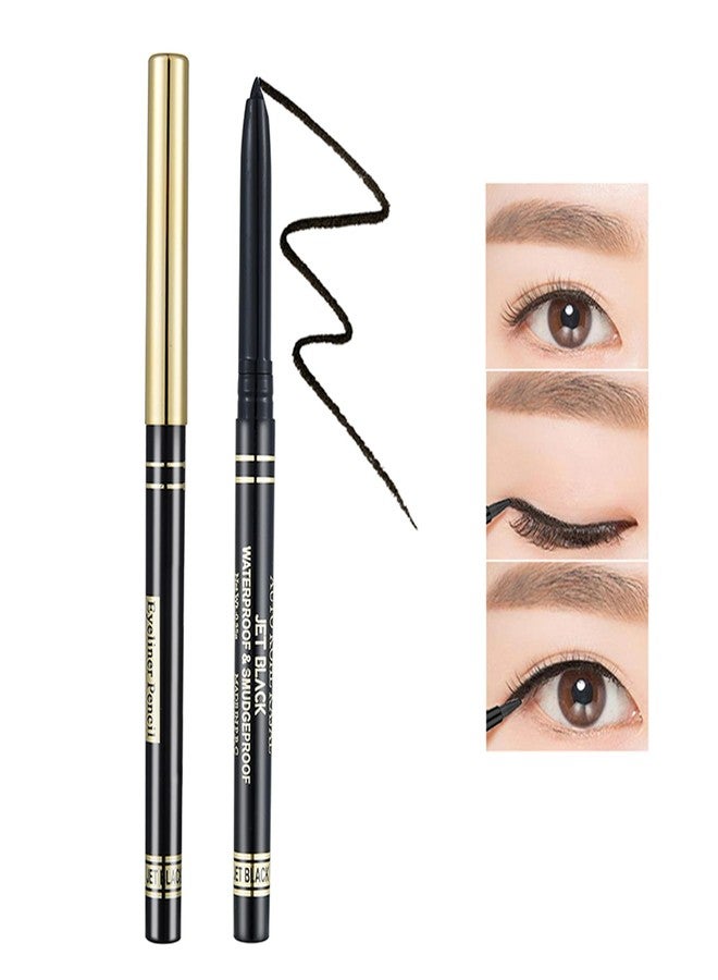 DLZZRS White Eyeliner Pencil, Creamy Retractable Eyeliner Matte Waterproof Eyeshadow Liner Pencil, Quick Drying, Long-lasting Vivid Rich Colored for Women Eye Makeup - Image 4