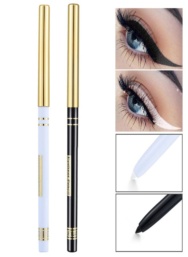DLZZRS White Eyeliner Pencil, Creamy Retractable Eyeliner Matte Waterproof Eyeshadow Liner Pencil, Quick Drying, Long-lasting Vivid Rich Colored for Women Eye Makeup - Image 3
