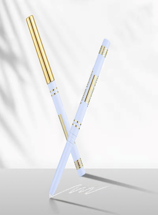 DLZZRS White Eyeliner Pencil, Creamy Retractable Eyeliner Matte Waterproof Eyeshadow Liner Pencil, Quick Drying, Long-lasting Vivid Rich Colored for Women Eye Makeup - Image 2