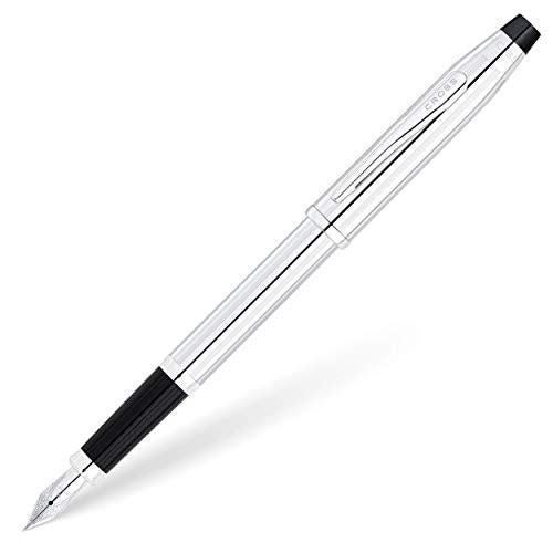 Cross Century II Refillable Fountain Presented in a Luxury Gift Box - Medium Point, Black Ink, Lustrous Chrome - Image 1