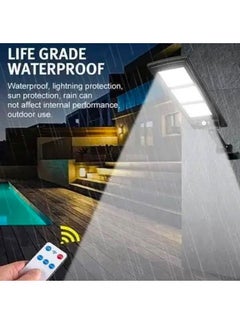 BLUE CORAL 3 Pcs Solar Street Light Outdoor Light, Wireless Waterproof and Lightning Protection Solar Flood Light,LED Flood Light, Suitable for Courtyards, Gardens, Streets, Basketball Courts  - Image 5
