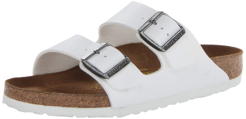 Birkenstock Women's Arizona Birko-Flo White Birko-Flor Sandals - 41 R EU (US Men EU's 8-8.5, US Women EU's 10-10.5) - Image 3