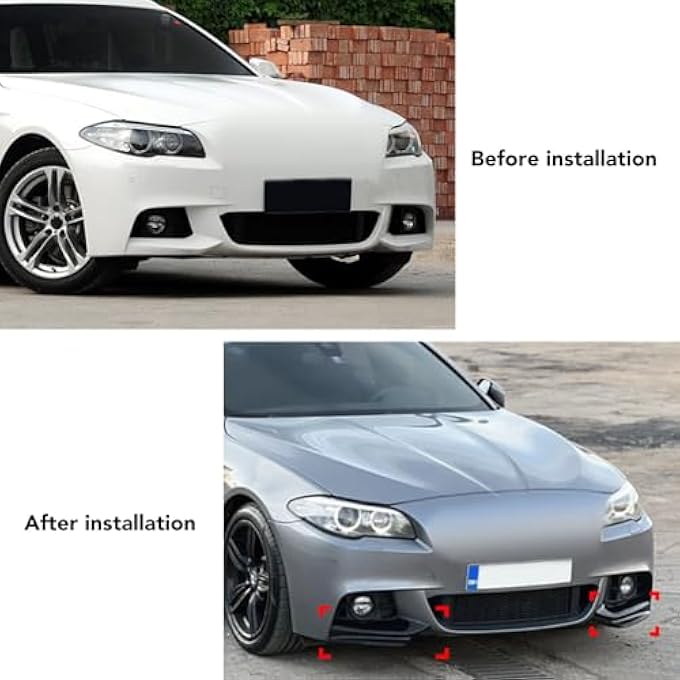 Yoidesu Carbon Fiber Front Bumper Lip Splitter for 5 Series F10 F11 M Sport 2010-2016, Reduced Wind, Improved Driving Stability (Carbon Fiber) - Image 4
