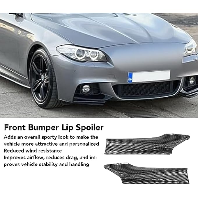 Yoidesu Carbon Fiber Front Bumper Lip Splitter for 5 Series F10 F11 M Sport 2010-2016, Reduced Wind, Improved Driving Stability (Carbon Fiber) - Image 3