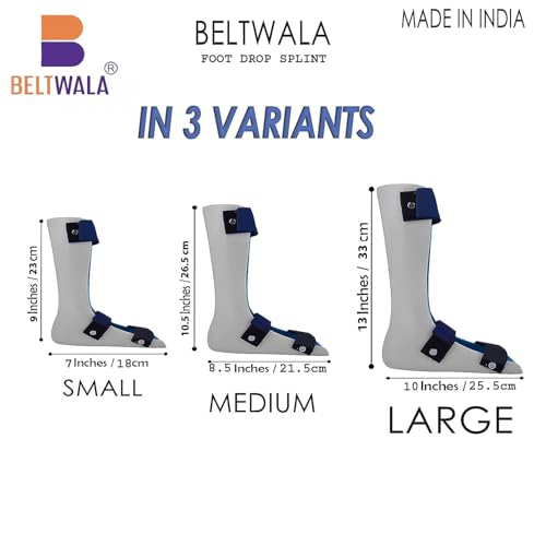 BELTWALA Unisex Foot Drop Splint Made With polypropylene Material Inside Coated With Soft EVA Padding For Ankle Pain, Knee Support, Heel Support, Foot Care - (Small Right) - Image 5