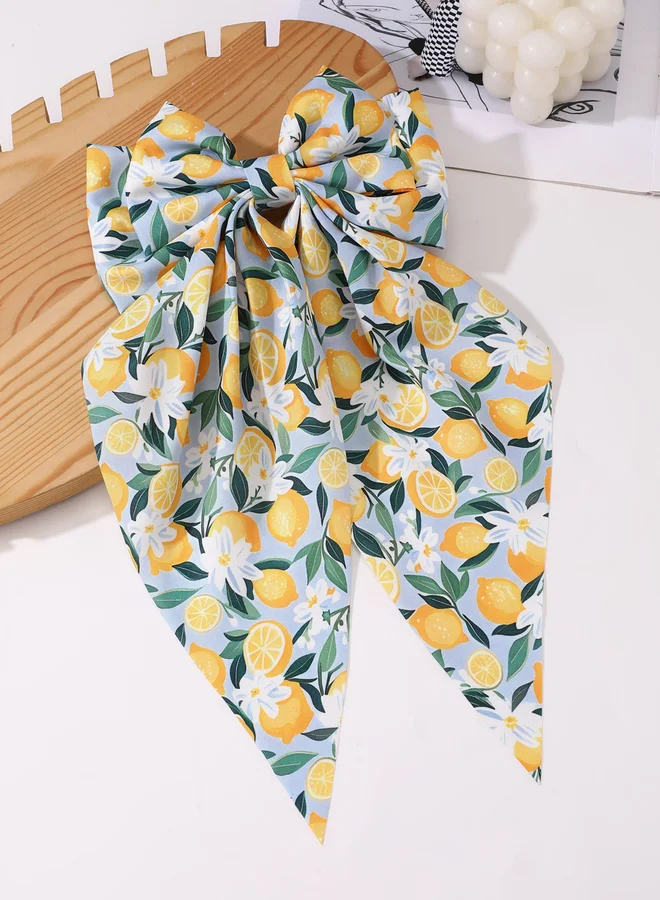 Take Two Yellow Lemon Bow Hair Clip