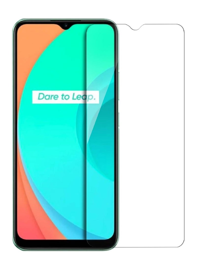 Tempered Glass Screen Protector Clear Designed For Realme C12  Full Screen Coverage And Bubble Free - Image 1