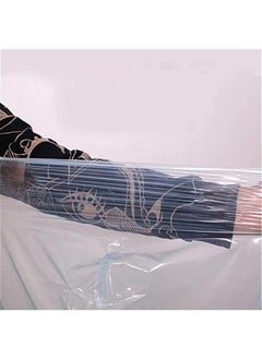 ماركة غير محددة غطاء مقاوم للماء شفاف بمقاس 7x7 قدم و7x10 قدم و7x13 قدم، قماش مشمع قوي مضاد للغبار ومضاد للمطر، عازل PE مقاوم للتآكل، مع فتحات للتركيب.  - Image 4