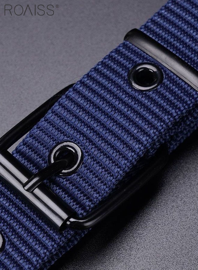 roaiss 2 Pcs Nylon Belts for Men, Breathable Canvas Webbing Belts with Metal Pin Buckle, Outdoor Sports Belts for Work, Outdoor Sport,Picnics, Hiking - Image 4