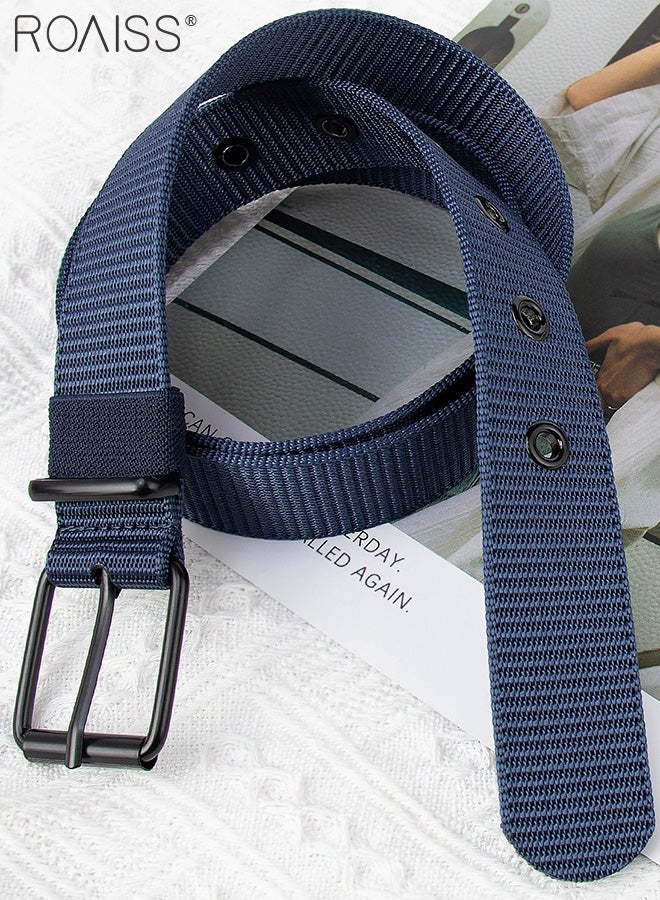 roaiss 2 Pcs Nylon Belts for Men, Breathable Canvas Webbing Belts with Metal Pin Buckle, Outdoor Sports Belts for Work, Outdoor Sport,Picnics, Hiking - Image 5