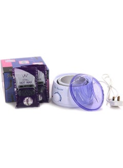 ProWax Pack Of 2 Hot Wax With Wax Heating Machine White/Purple  - Image 1