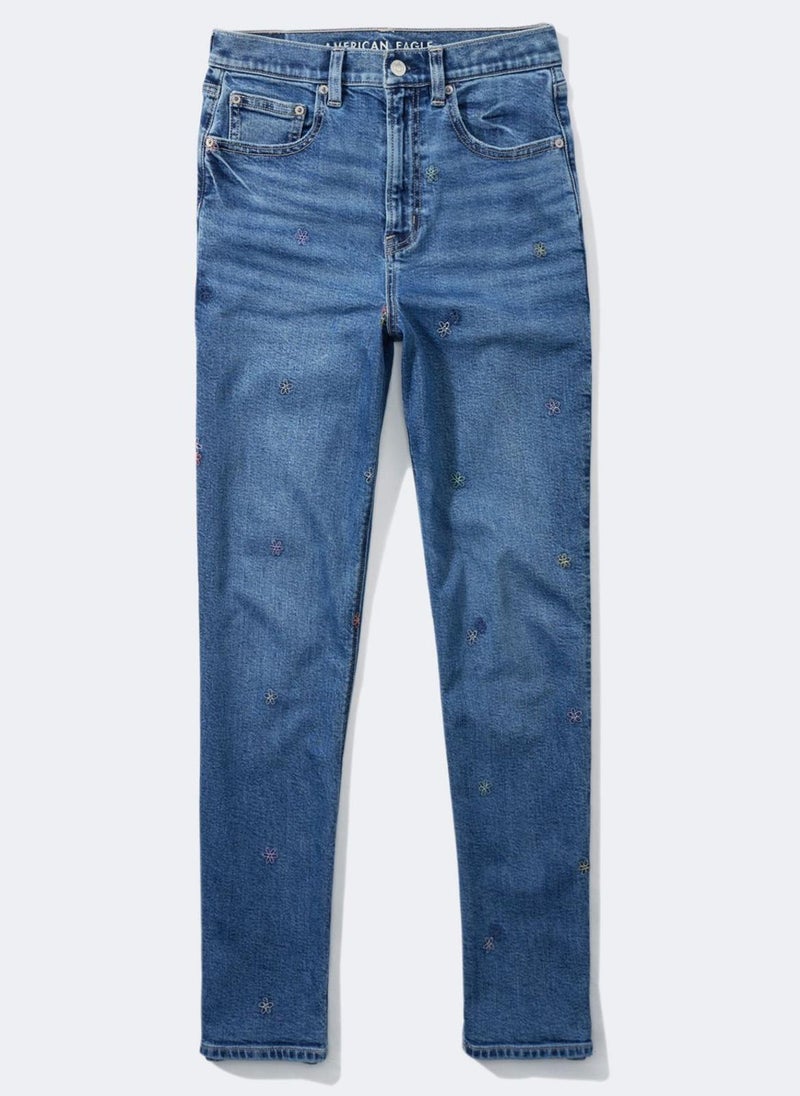 American Eagle - Printed Boyfriend Jeans - Image 1