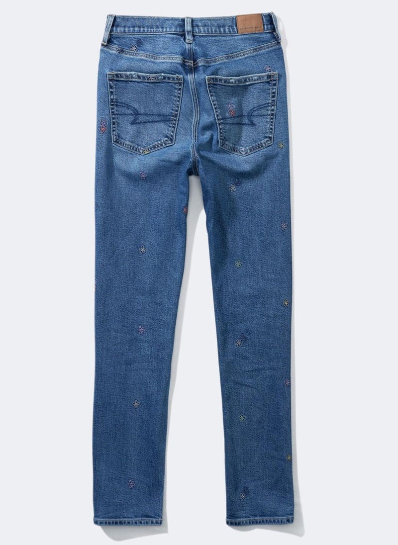 American Eagle - Printed Boyfriend Jeans - Image 1