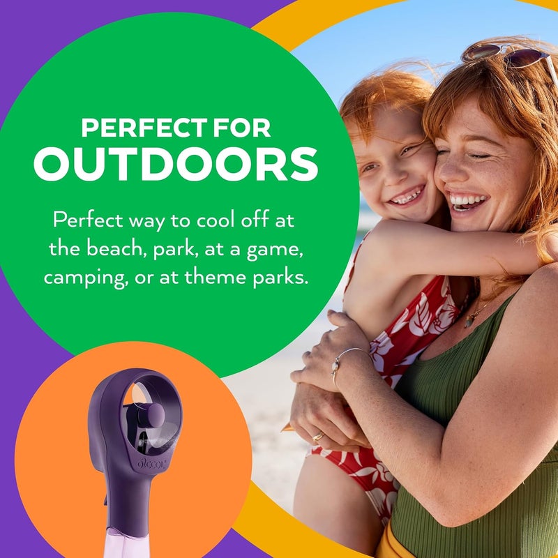 O2COOL FML0001 Elite Misting Fan, Purple - Image 5