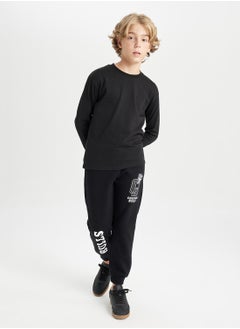 DeFacto Nba Chicago Bulls Black Elasticated Cuff Jogger Pants With Pockets  - Image 3