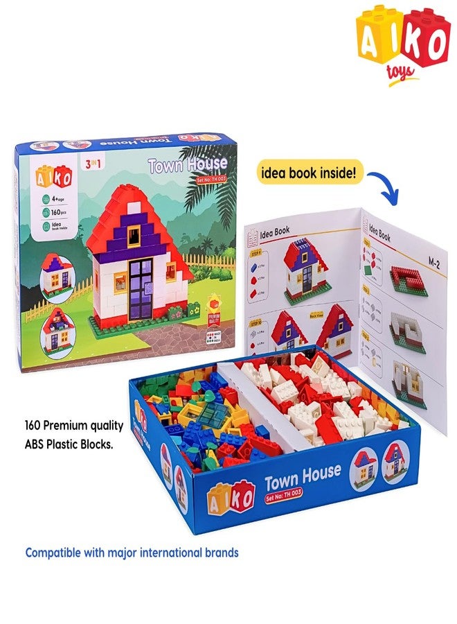 AIKO Town House Set No. 3 | Premium ABS Plastic Building Blocks | Multi-Colour Construction Toy for Kids | STEM Educational Blocks with Idea Book | Best Gift for Boys & Girls - Image 2