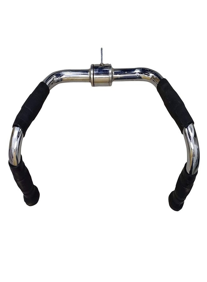 GYMINGWORLD Gyming World� Multi Grip Handle for Gym, Rowing Handle Chromed ( 1 Safety Lock Free ) - Image 2
