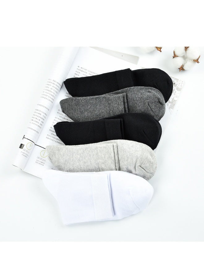 الجيموسي ٥ أزواج من جوارب الرجال القطنية 100%: بطول منتصف الساق، جوارب رسمية، طاردة للرطوبة، مناسبة لجميع الفصول، متوفرة بمجموعة متنوعة من الألوان للملابس الكاجوال الرسمية - Image 3