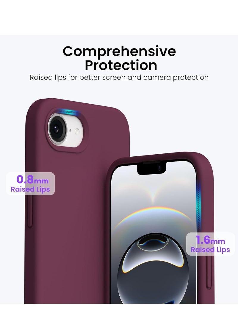 BORTONY iPhone 16e Case Cover Premium Silicone with Soft Microfiber Lining Anti-Scratch Shockproof Protective Phone Cover for iPhone 16e 6.1-inch - Image 3