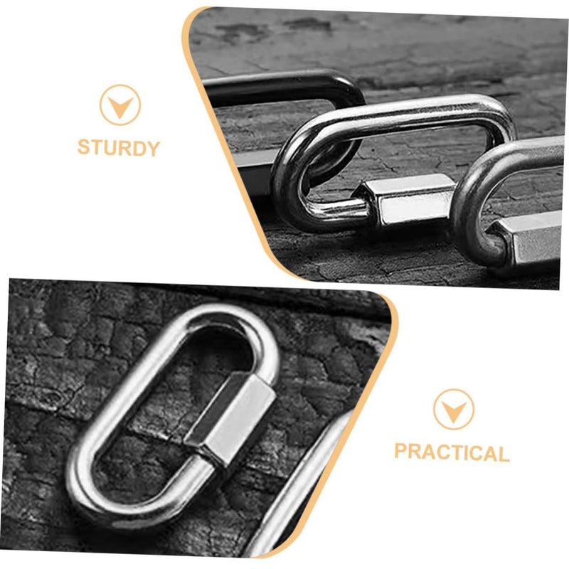 5 Pieces Stainless Steel Chain Connectors Threaded Link Connectors For Heavy Duty Chain Connections - Image 4