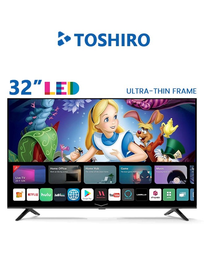 توشيرو شاشة 32 بوصة - LED - اطار رفيع جدا - اخراج قوي للصوت - أسود - TRO32LED4  - Image 1