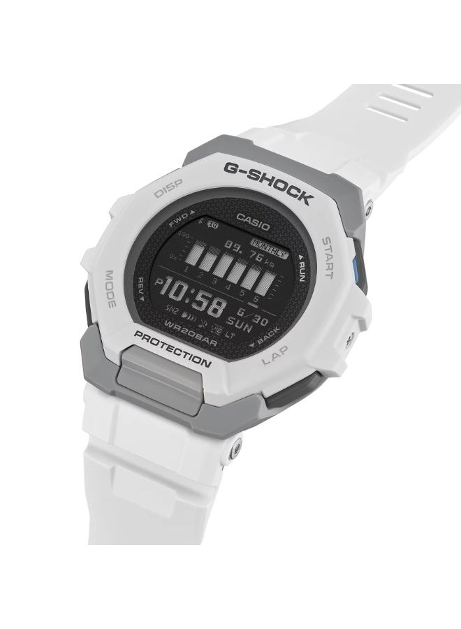 G-Shock  GBD-300-7ADR G-Squad Digital Black Dial White Resin Band Men's Watch - Image 2