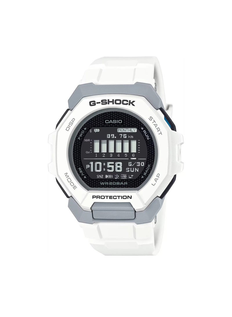 G-Shock  GBD-300-7ADR G-Squad Digital Black Dial White Resin Band Men's Watch - Image 3