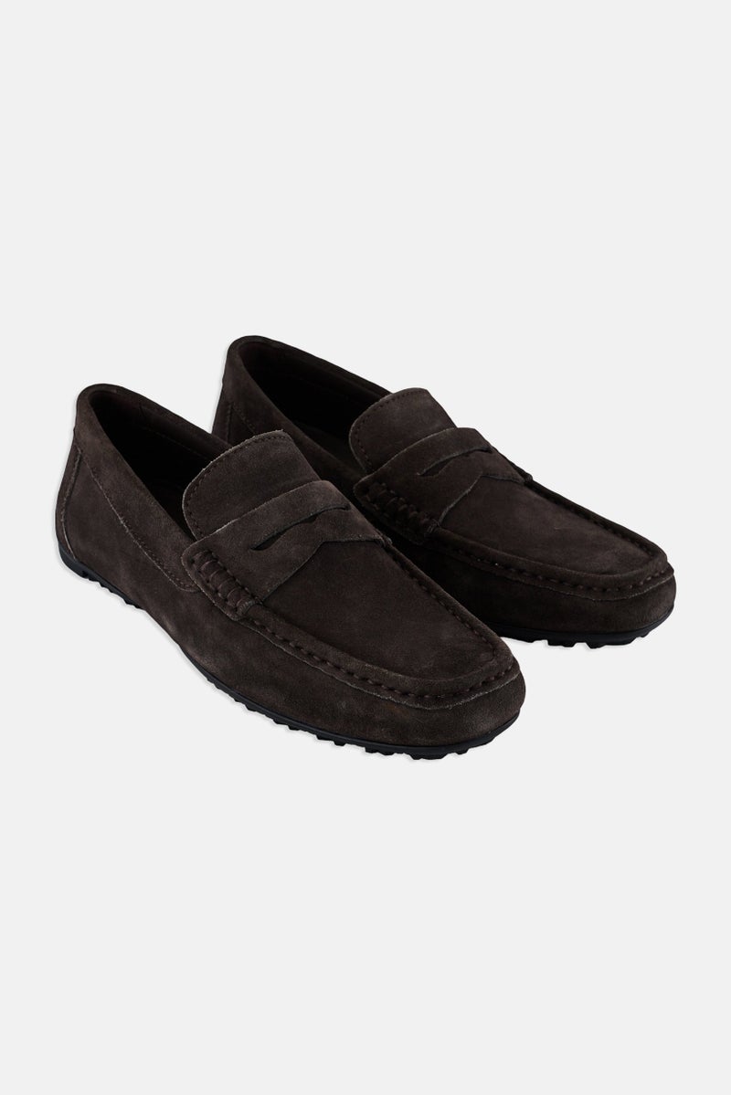 GEOX Men U KOSMOPOLIS GRIP Slip On Loafers, Mud Grey - Image 1