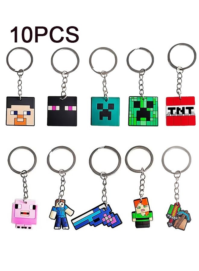 Unewshi 10-Pack of Keychains Birthday Gift Light WeightKey Tags Portable Key Rings For Bag Backpack Boys Girls Kids - Image 1