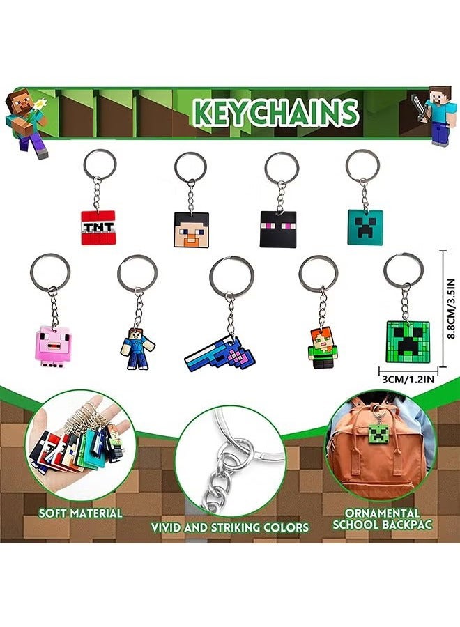 Unewshi 10-Pack of Keychains Birthday Gift Light WeightKey Tags Portable Key Rings For Bag Backpack Boys Girls Kids - Image 2