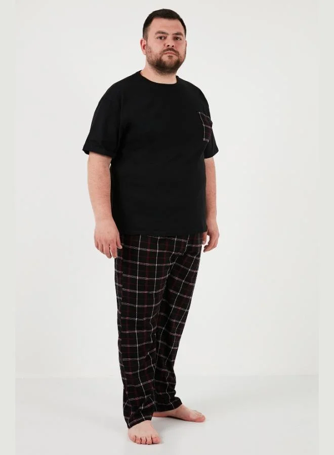 Buratti  Buratti Cotton Regular Fit Plus Size Pajama Set Men's Pajama Set 6572002B for Men | Best Price UAE