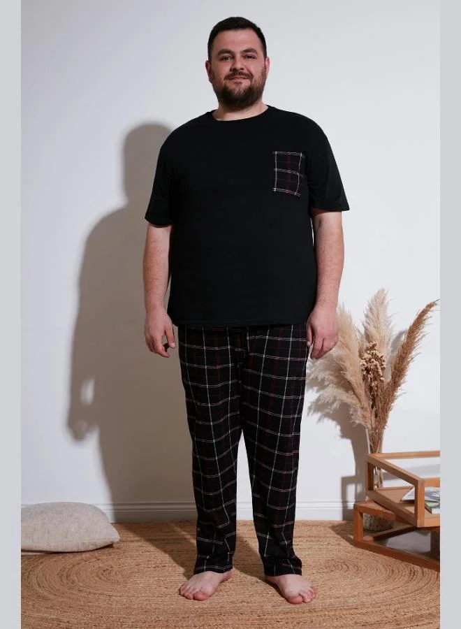 Buratti  Buratti Cotton Regular Fit Plus Size Pajama Set Men's Pajama Set 6572002B for Men | Best Price UAE