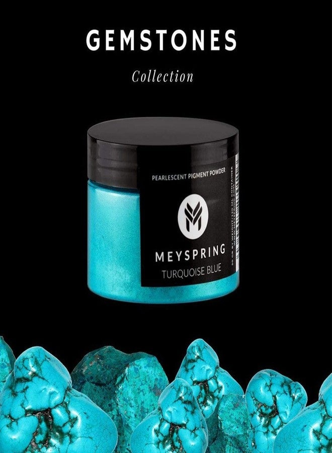 MEYSPRING Turquoise Blue Mica Powder - 50g - Epoxy Resin Color Pigment - Teal Mica Powder for Resin Ocean Art, River Tables, Woodworking - Cosmetic Grade - Image 2
