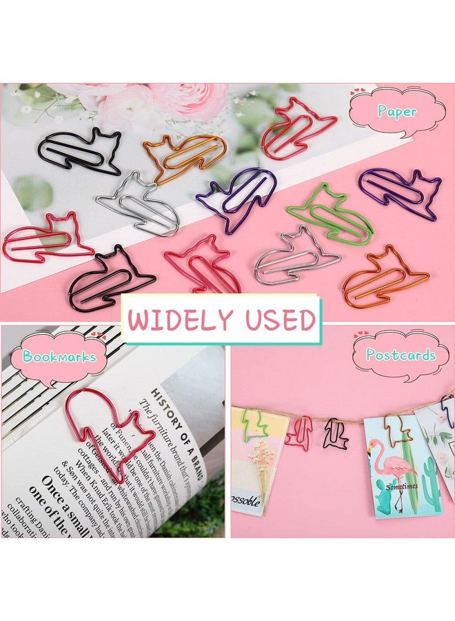 نيزيو مجموعة قرطاسية مكونة من 42 قطعة مكونة من 6 ألوان ملاحظات لاصقة لطيفة و30 قطعة من مشابك الورق و6 قطع هدايا لطيفة لمحبي القلم وإكسسوارات مكتب مكتبية جميلة لمستلزمات مكتب العمل والمدرسة (قطة لطيفة) - Image 5