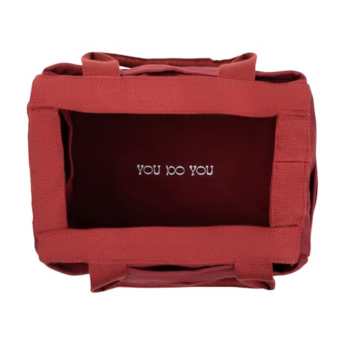 Soolla Studio Bag: Art Supply Organizer & Pottery Tool Bag, Washable Craft Tote, Knitting Yarn Holder, Crochet Projects, 30 Pockets, 20+ Canvas Colors, Gift for Artists & Teachers (Sangria Red) - Image 5
