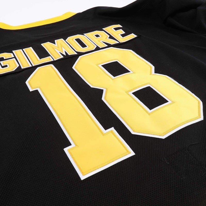 PRIMITAS Boston Happy Gilmore #18 Adam Sandler 1996 Movie Ice Hockey Jersey Stitched Letters and Numbers S-XXXL Black - Image 4