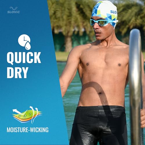 SLOVIC Swimming Shorts for Men [Small] | Swimming Costume for Man | Mens Shorts | 100% Chlorine Resistant | Easy Adjustable, Breathable, Quick Drying Short for Swimming, Running Sports Short - Image 3