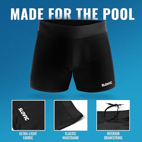 SLOVIC Swimming Shorts for Men [Small] | Swimming Costume for Man | Mens Shorts | 100% Chlorine Resistant | Easy Adjustable, Breathable, Quick Drying Short for Swimming, Running Sports Short - Image 5