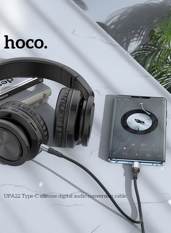 hoco. UPA22 Cable 3.5mm to Type-C audio conversion(Black)  - Image 5