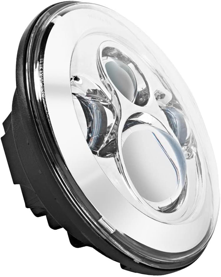 HOGWORKZ® 7 Inch LED Headlight - Daymaker Replacement for Harley Davidson Models - Chrome - Image 3