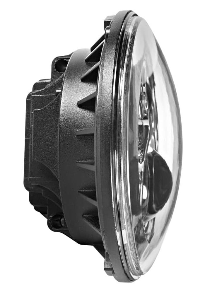 HOGWORKZ® 7 Inch LED Headlight - Daymaker Replacement for Harley Davidson Models - Chrome - Image 4