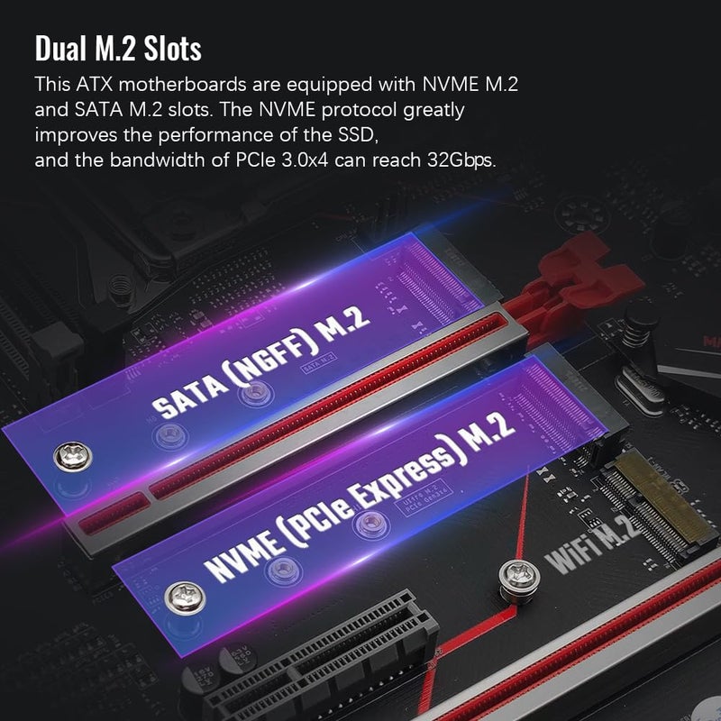 MACHINIST X99 Computer Motherboards, LGA 2011-V3 (Intel Core i7 5th/6th Gen) ATX Server Motherboard with VRM Fan (PCIe 3.0, Dual M.2, SATA 6Gb/s, DDR4, Gigabit Ethernet) for Intel XEON E5 V3/V4 series - Image 4